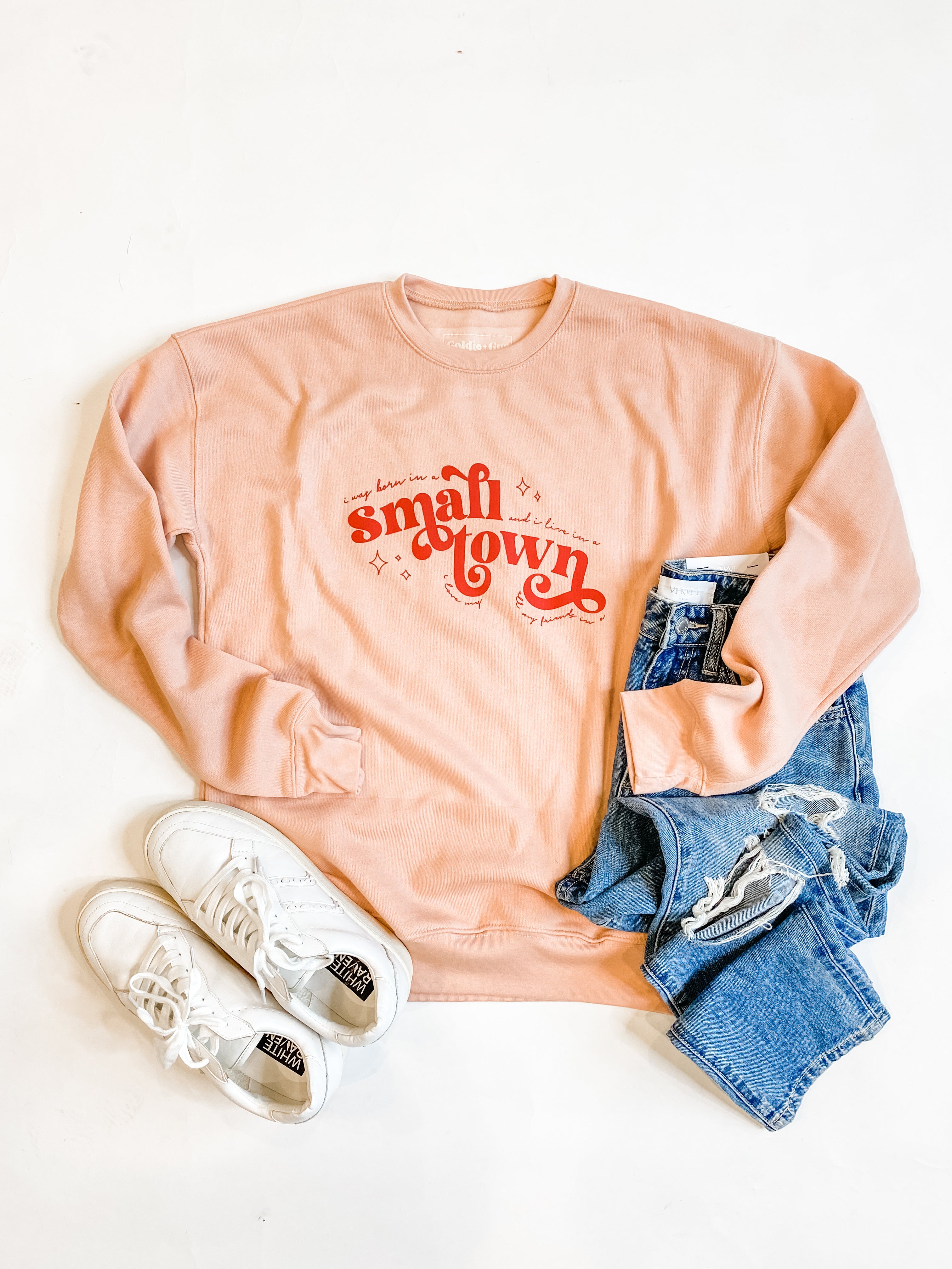 Smalltown Peach Crew Sweatshirt