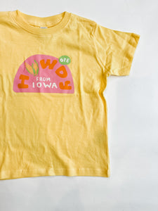 Howdy from Iowa Kids Butter Tee