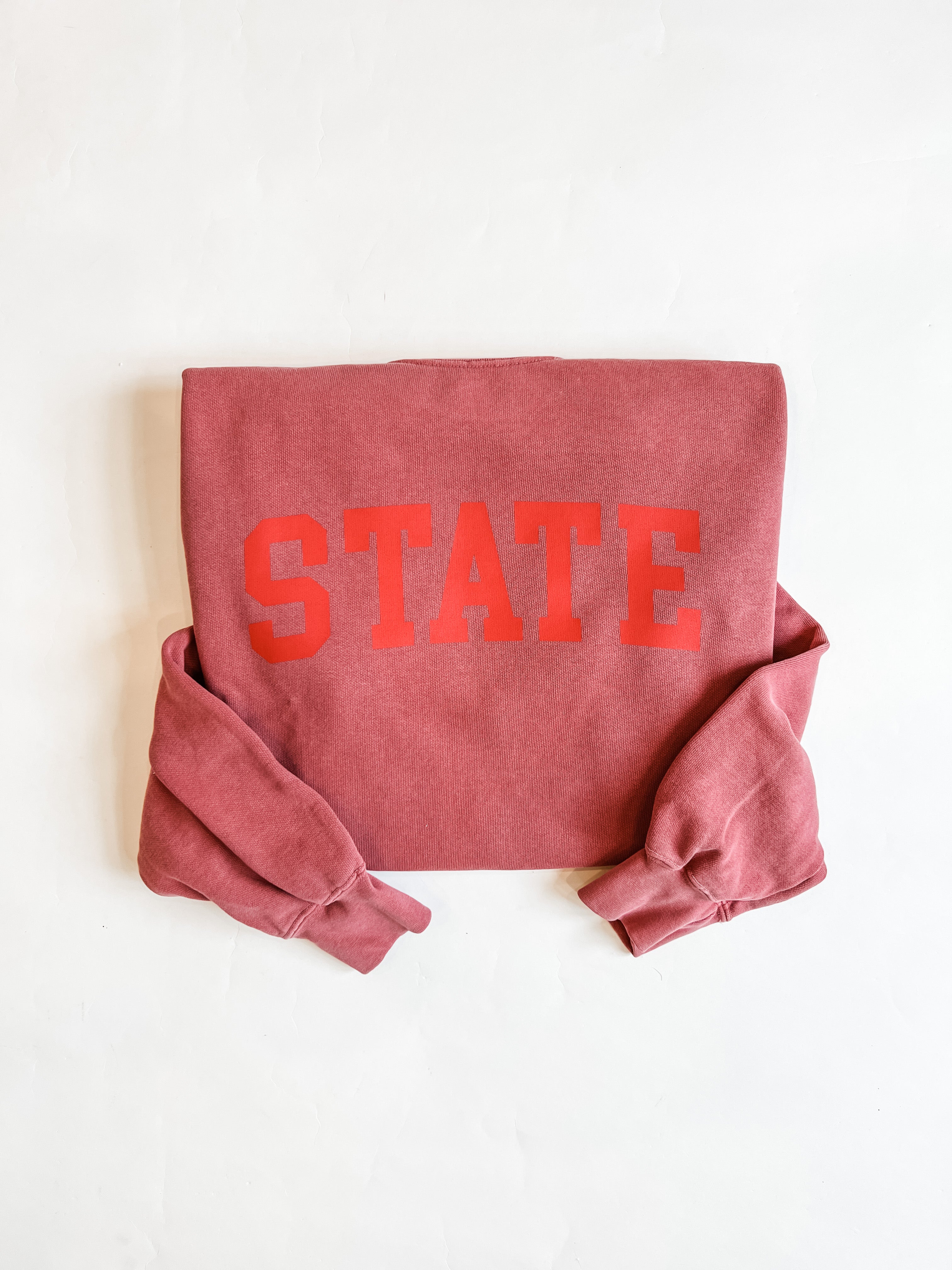STATE Red Crewneck Sweatshirt