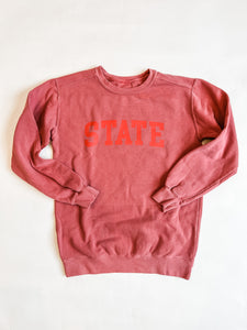 STATE Red Crewneck Sweatshirt